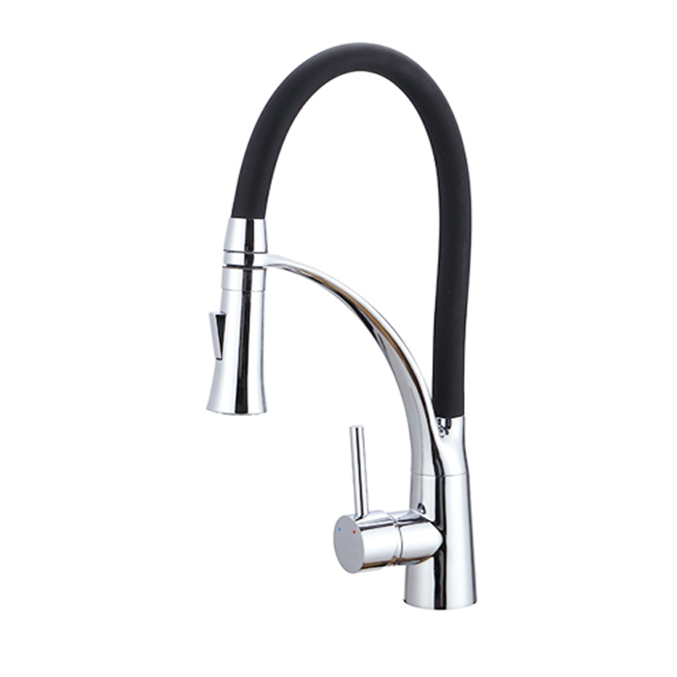 chrome single handle kitchen faucet