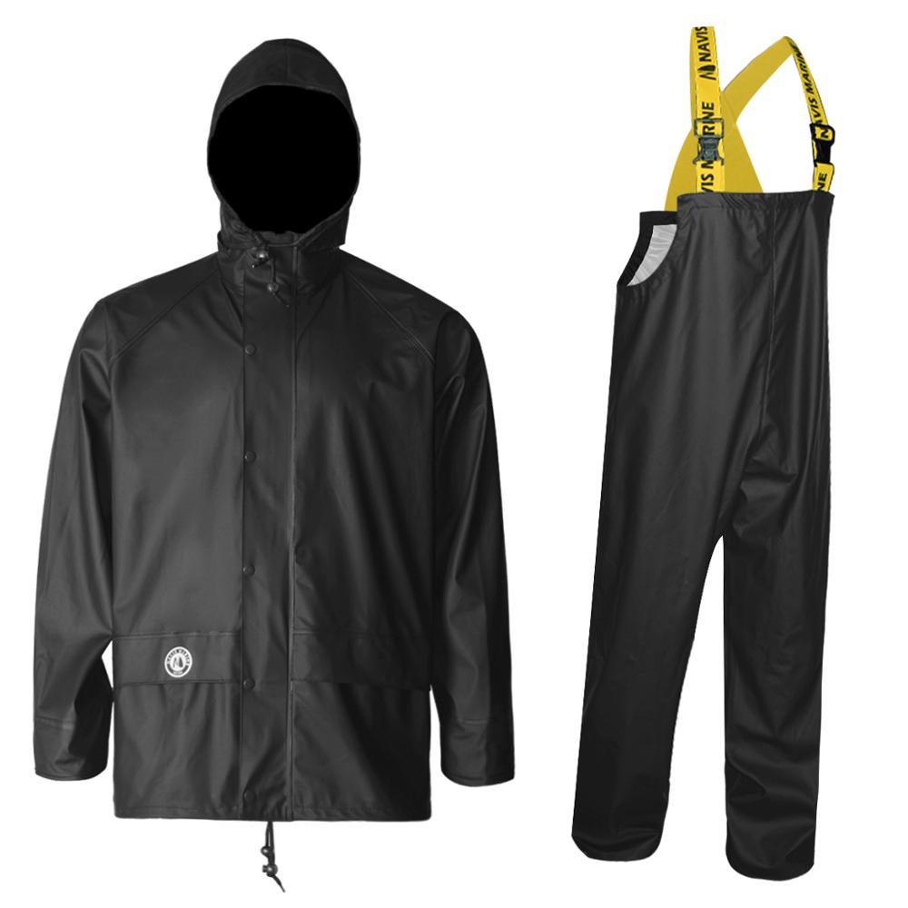 3 piezas de trabajo de trabajo pesado chaqueta de traje de lluvia impermeable con pantalones