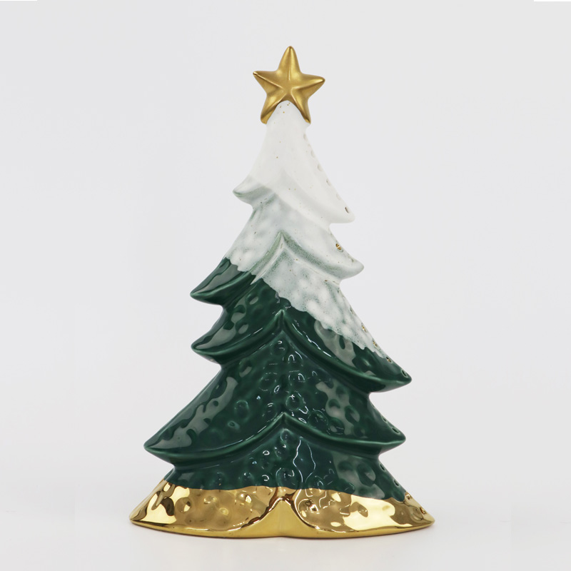 Pequeño árbol de navidad de cerámica personalizada