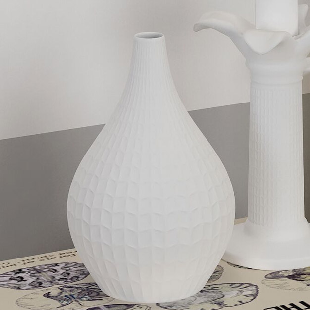 Nuevo florero de diseño mate de porcelana mate con copyright