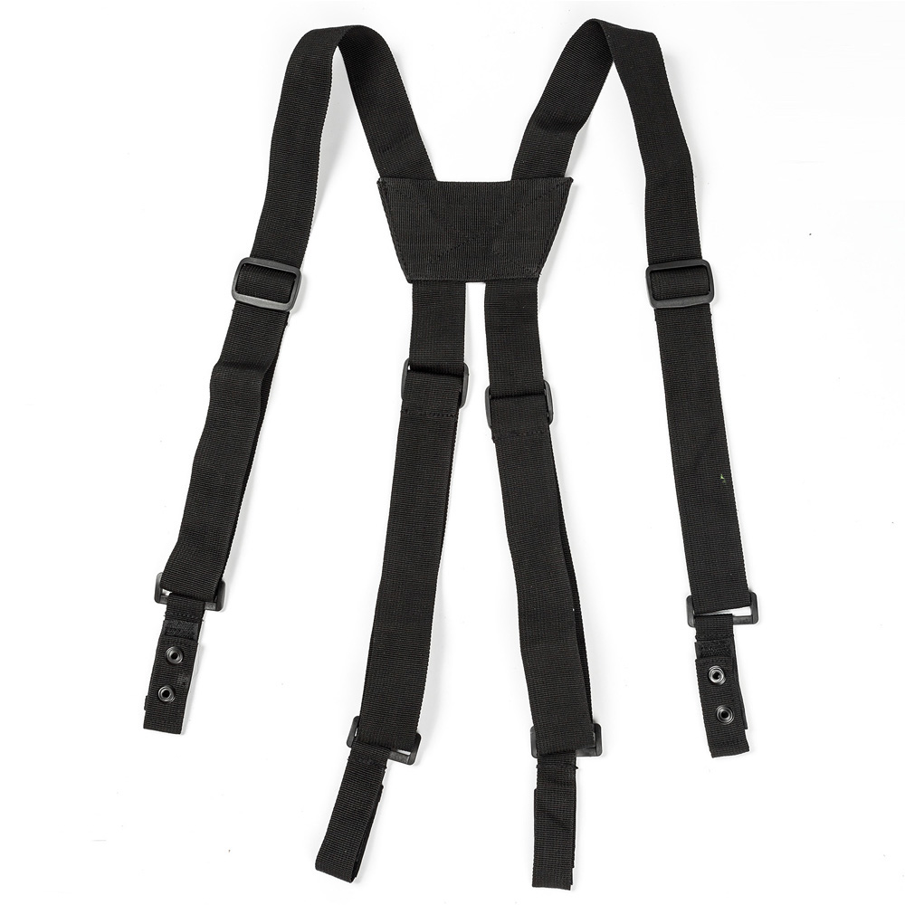Suspensiones de cinturón de duración negras de nylon ajustables para la policía con un apego de 4 bucles