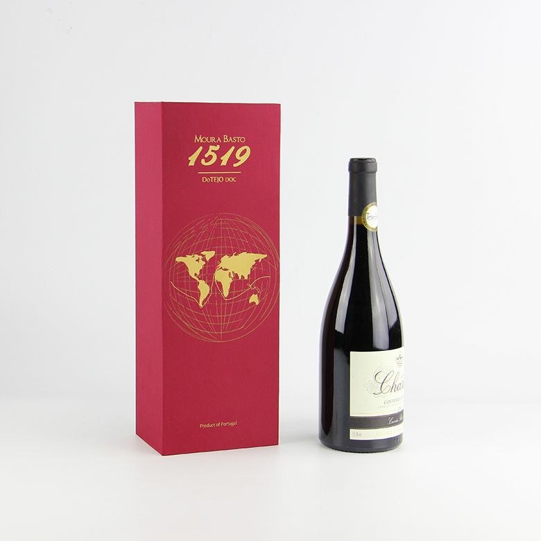 Caja de embalaje de regalo de botella de vino exquisita de alta gama al por mayor
