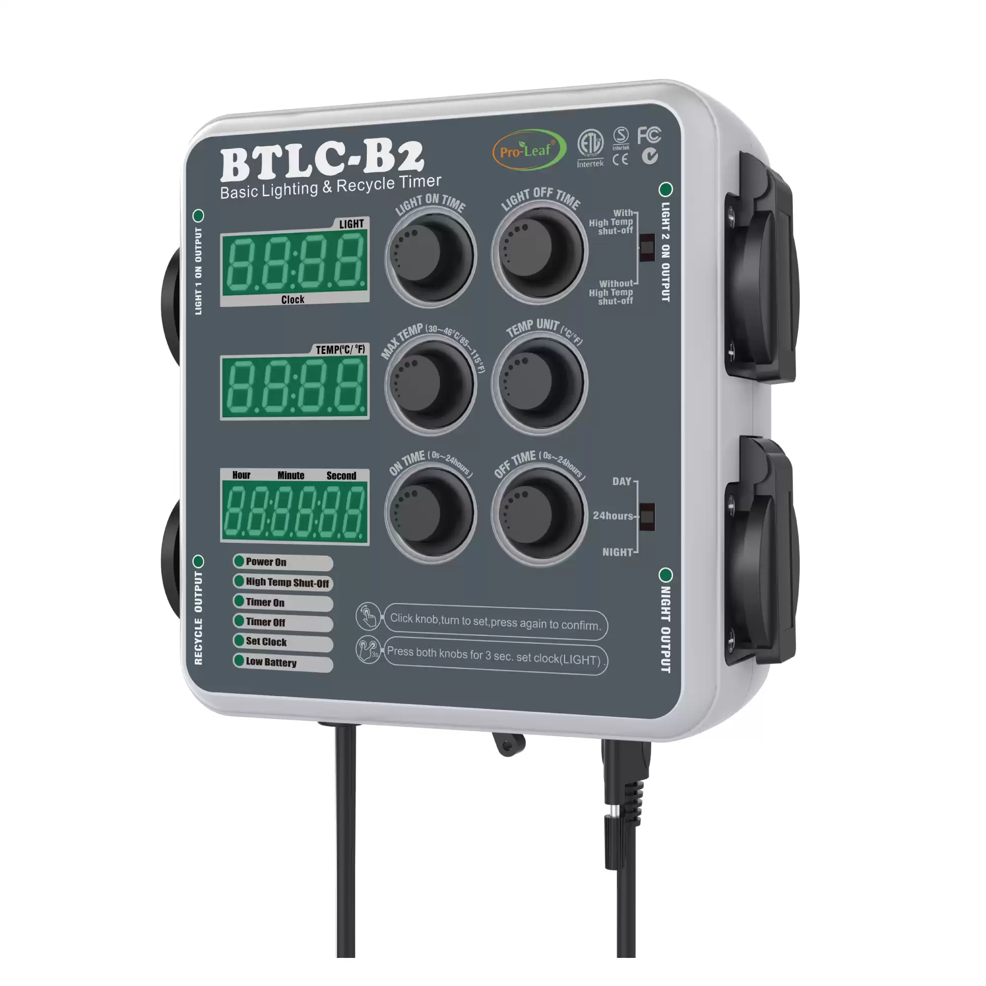 Controlador de temporizador digital BTLC-B2 Digital y reciclaje