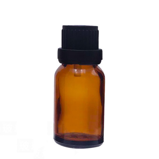 Botella de vidrio de aceite esencial de color ámbar 30 ml para cosméticos.