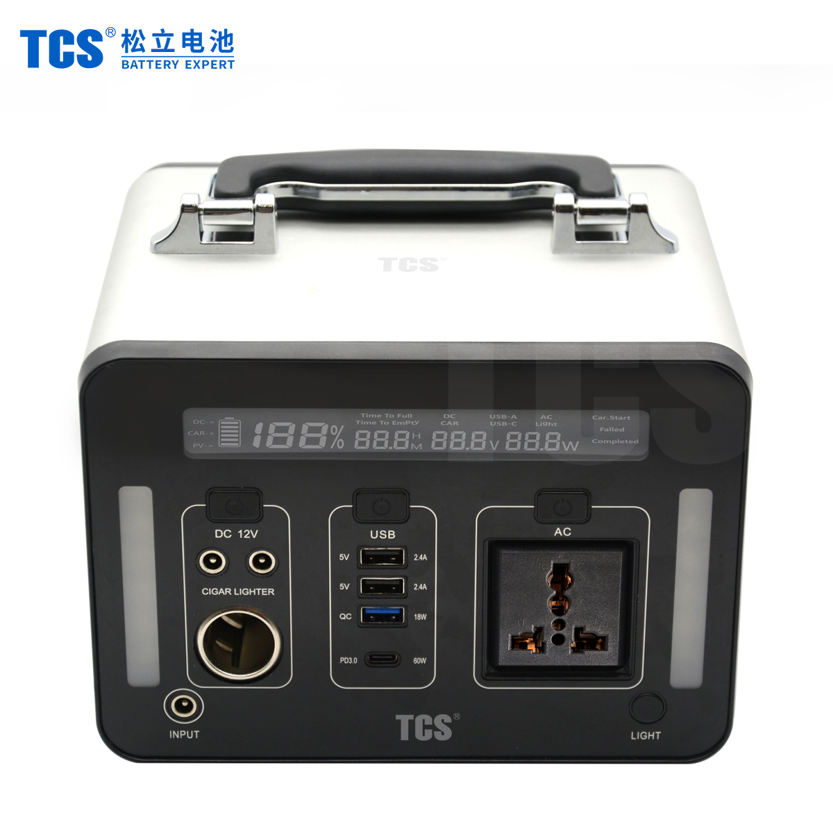Dispositivo de alimentación portátil de batería de litio T500 TCS batería