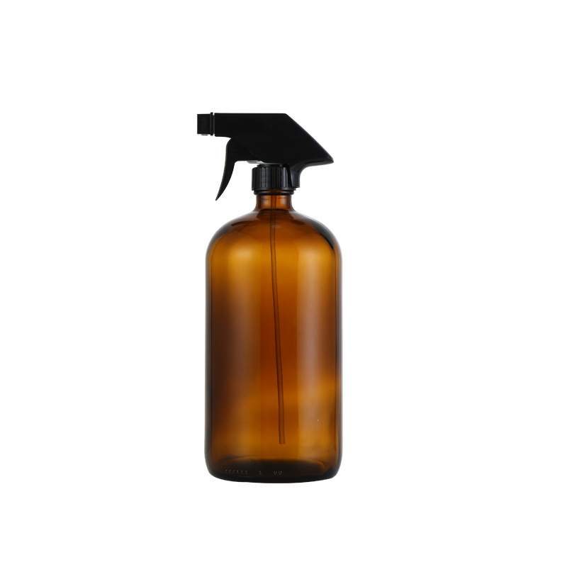 Botella de dispensador de jabón líquido de bronce ámbar