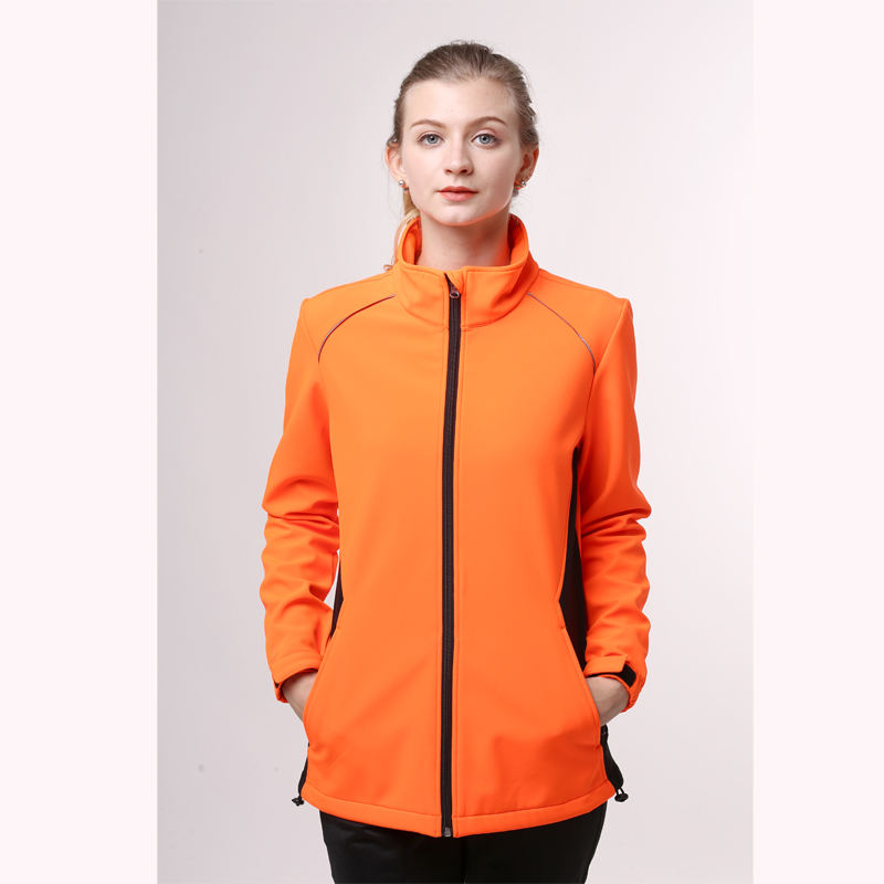 Ladies 'Orange HI VIS SOFTSHELL Jacket WTS-F5288