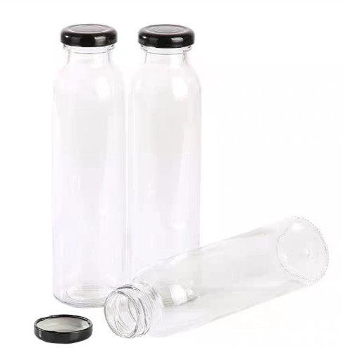Botella de vidrio personalizada de 350 ml para bebidas y jugo