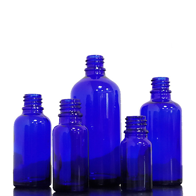 Tapón de rosca de aceites esenciales de difusor de botella de vidrio azul de 10 ml