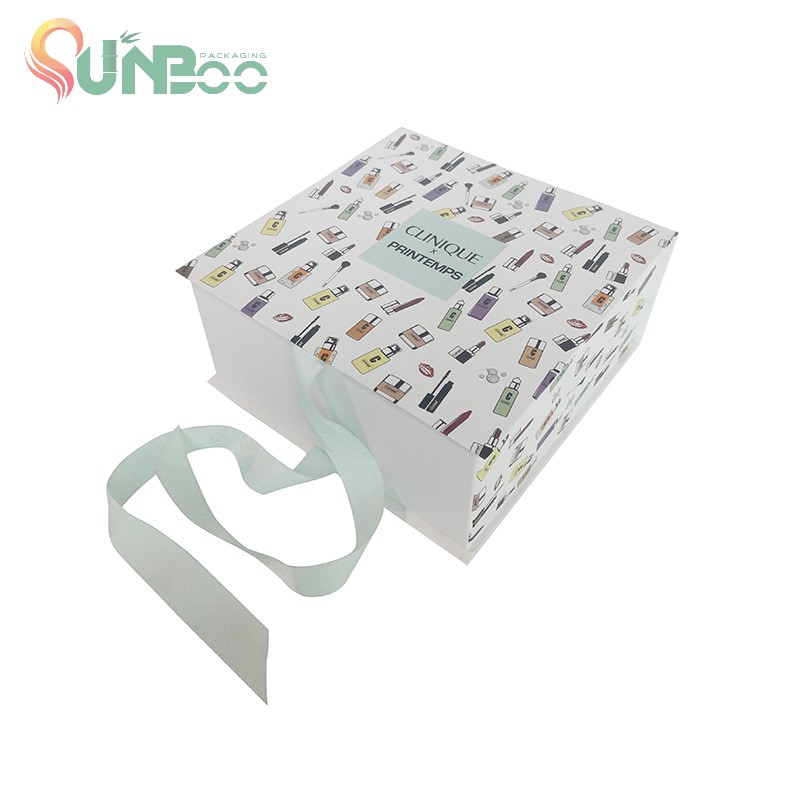 Hermoso color bonito diseño y caja plegable con cinta de buena calidad -sp-box006