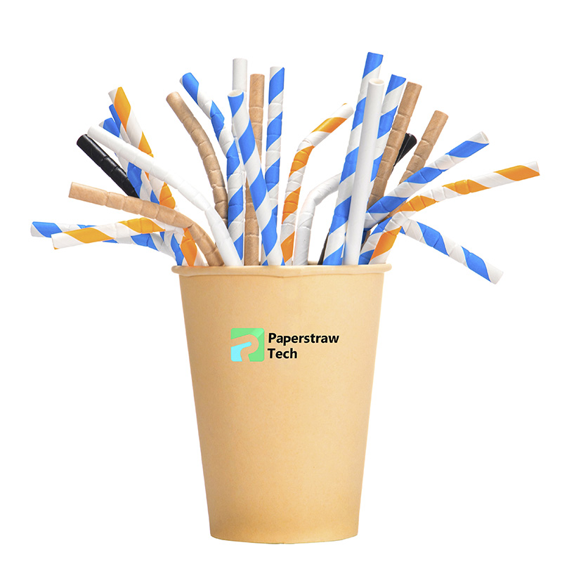 Pajas de papel bodegradable Jumbo Bendy, Paja Beber Papel Flexible Ecológico