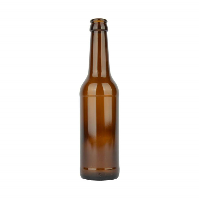 Botella de cerveza de cristal de 330ml con gorra de corona
