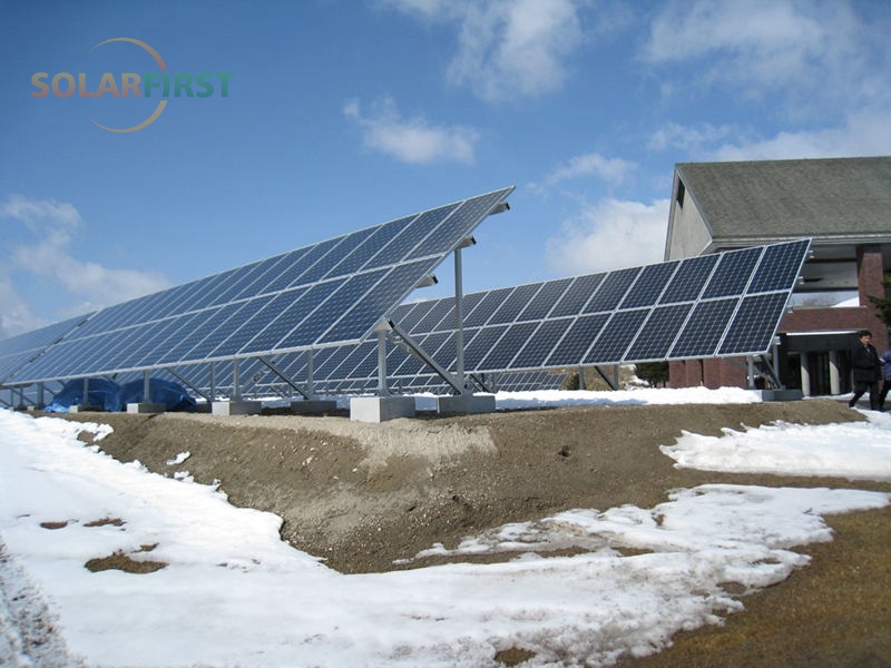 Fundación de hormigón Montaje solar de tierra