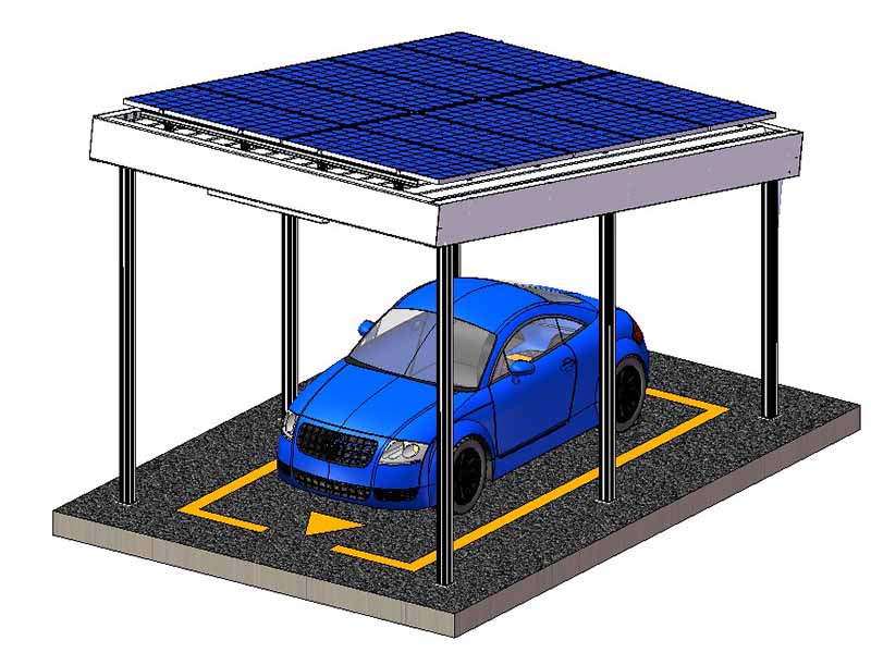 Sistema de montaje de carport solar impermeable de tipo L