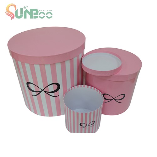 Colores redondos y rosados de caja para regalo -sp-box089