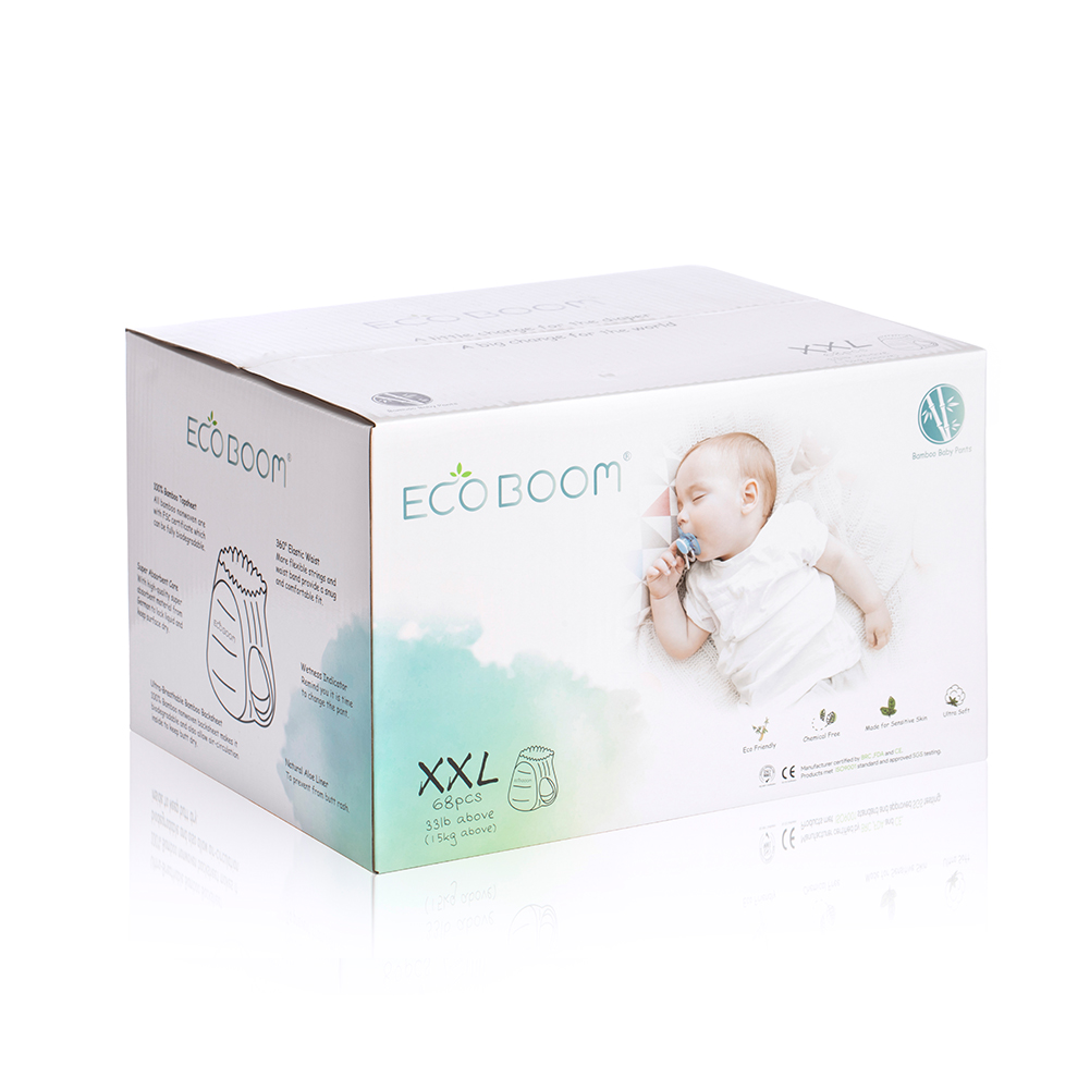 Eco Boom Bamboo Bebé Biodegradable Pantalones de entrenamiento Pantalones Orgánicos XXL
