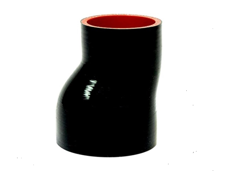 Acoplador de manguera de silicona offset reductor negro