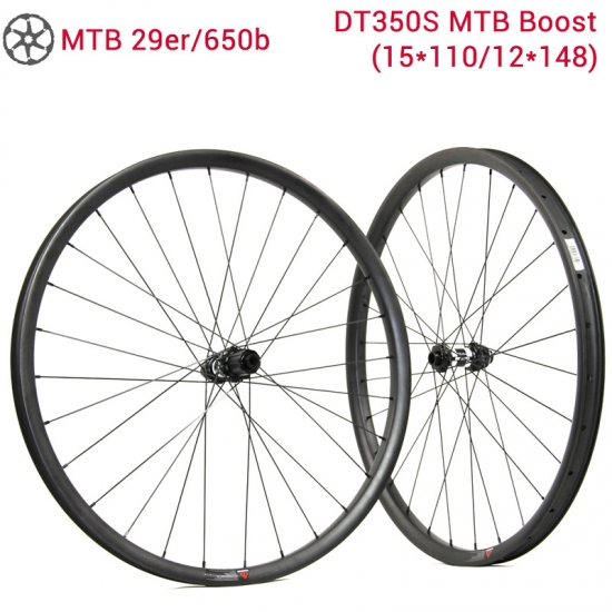Lightcarbon Mountain Bike Carbon Wheels con DT350S MTB BOOST HUBS