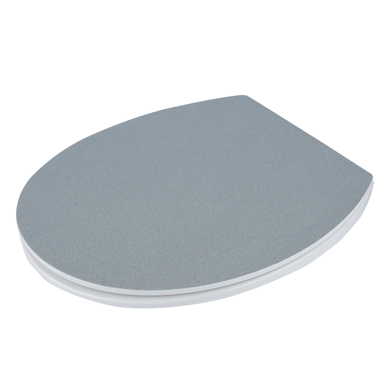Diseño personalizado Plata brillo decorativo UF asiento de inodoro