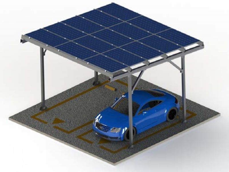 Sistema de montaje de carport solar