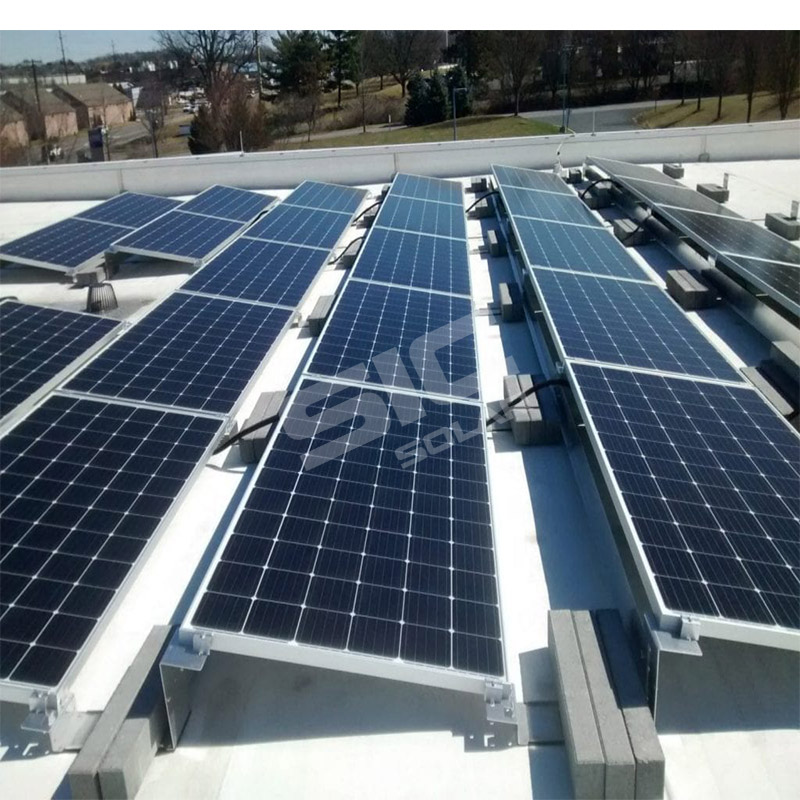 Sistema de montaje de techo PV solar Ballasted