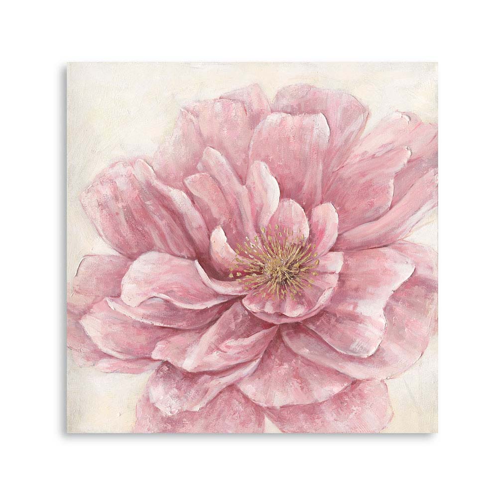 Pintura floral rosa personalizada de pintura en lienzo para dormitorio