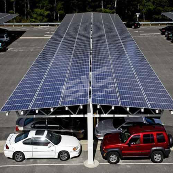 Sistema de montaje de carport de aluminio solar.