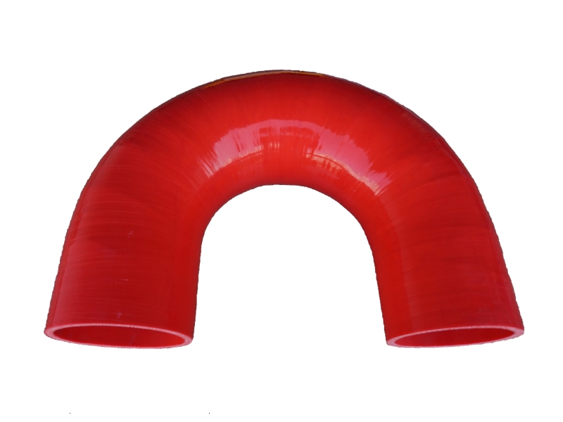 Tubo de curva roja con forma de silicona en forma u