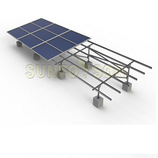 Sistema de montaje solar de acero galvanizado.