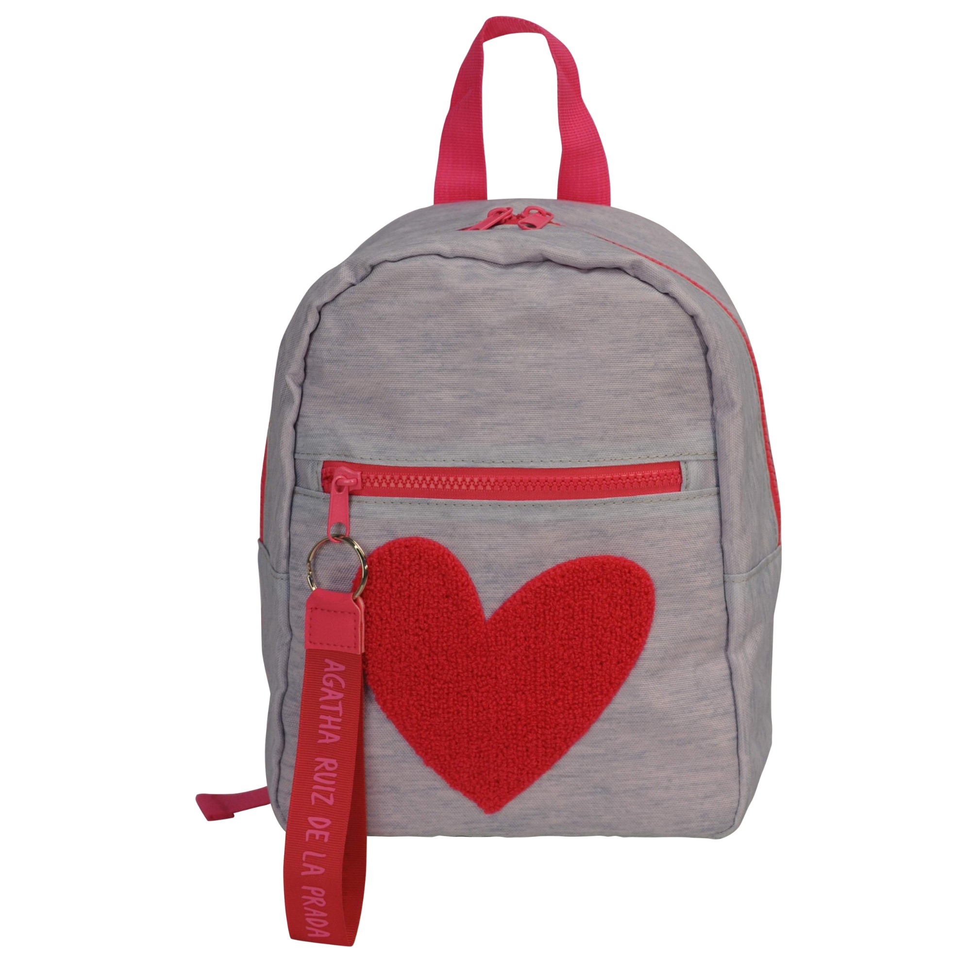 Mini mochila OEM Monedero de Nylon Purse Fashion College Bag |Daypack con bordado en forma de corazón.