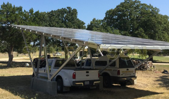 Estructura de montaje de aparcamiento solar