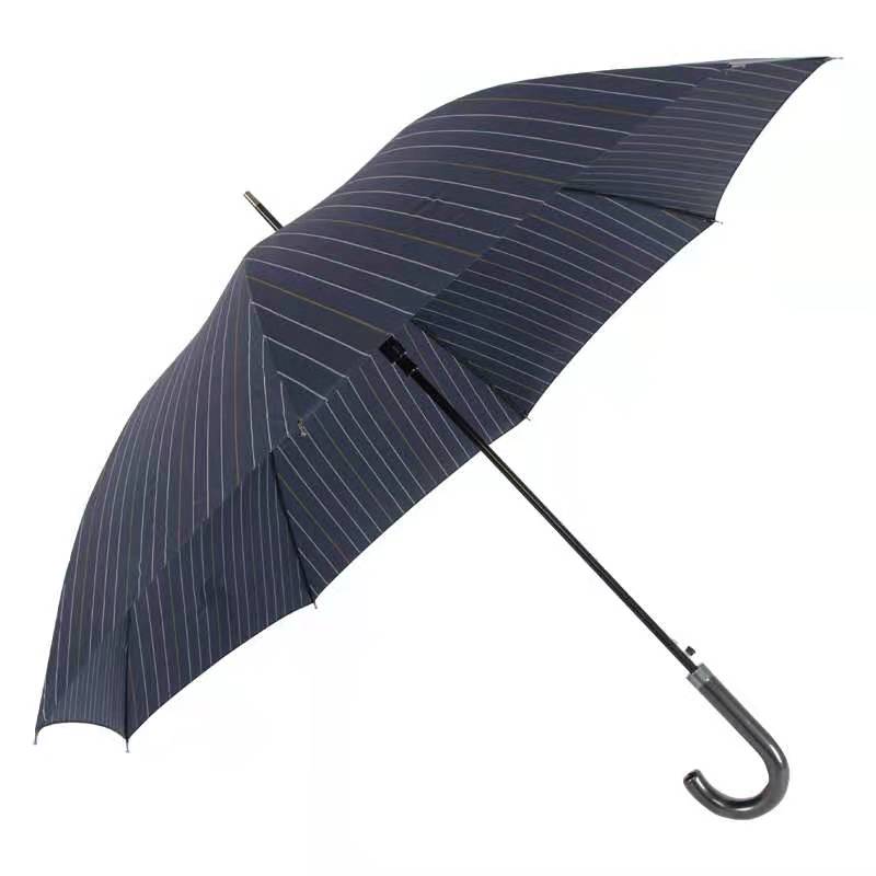 43.5 pulgadas azul oscuro Auto Stick Stick Umbrella con rayas