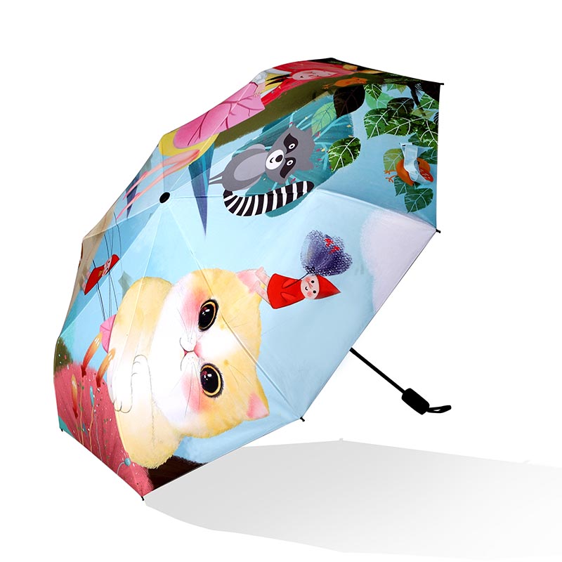 Diseño de paraguas plegable a prueba de viento.