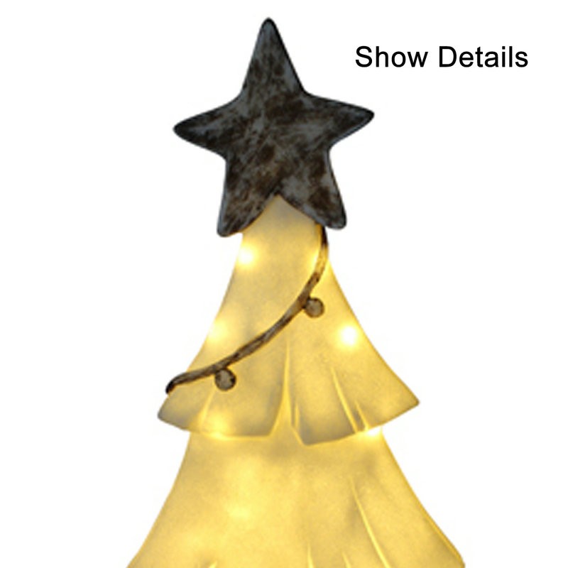 Arenisca lámpara el árbol de la luz con la estrella superior para Navidad