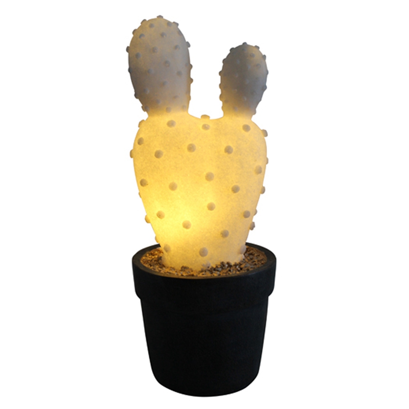 Lámparas de mesa de cactus de decoración del hogar para uso interior