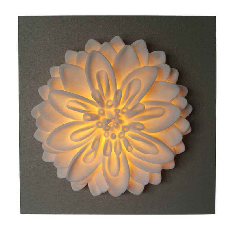 Placa MDF de flores de arenisca de arenisca con luz LED