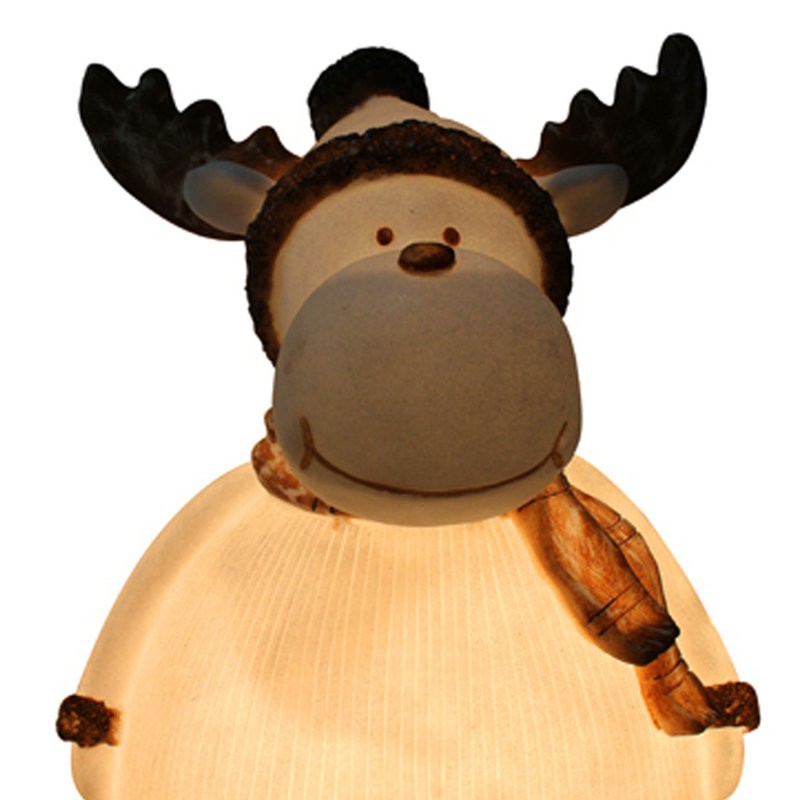 Lámpara de ciervo acanalado de escritorio de Navidad cubierto