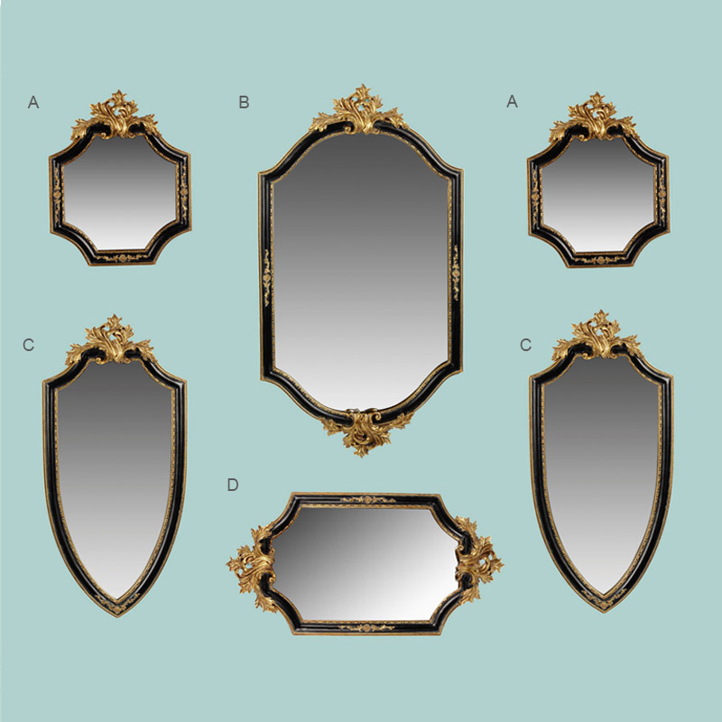 Espejo de pared clásico en diferentes tamaños