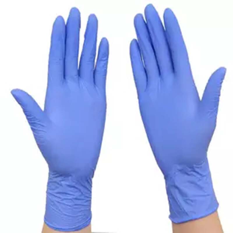 Guantes de nitrilo desechables libres de polvo azules 6 mil guantes de nitrilo