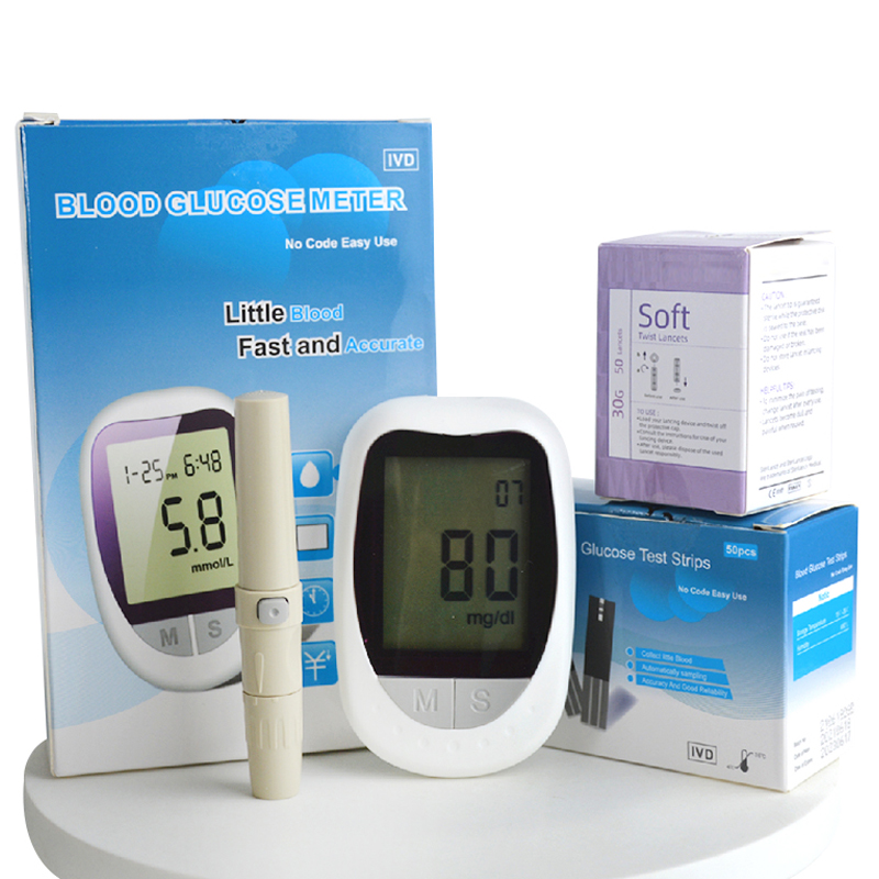 Diabetes Digital Glucometro Glucometro Glucosa medidor de glucosa Máquina de prueba de sangre rápida y precisa