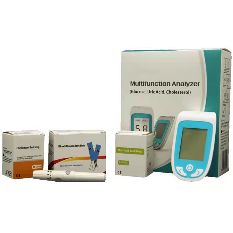 Monitor de glucosa en sangre multifunción, monitor de colesterol, medidor de ácido úrico