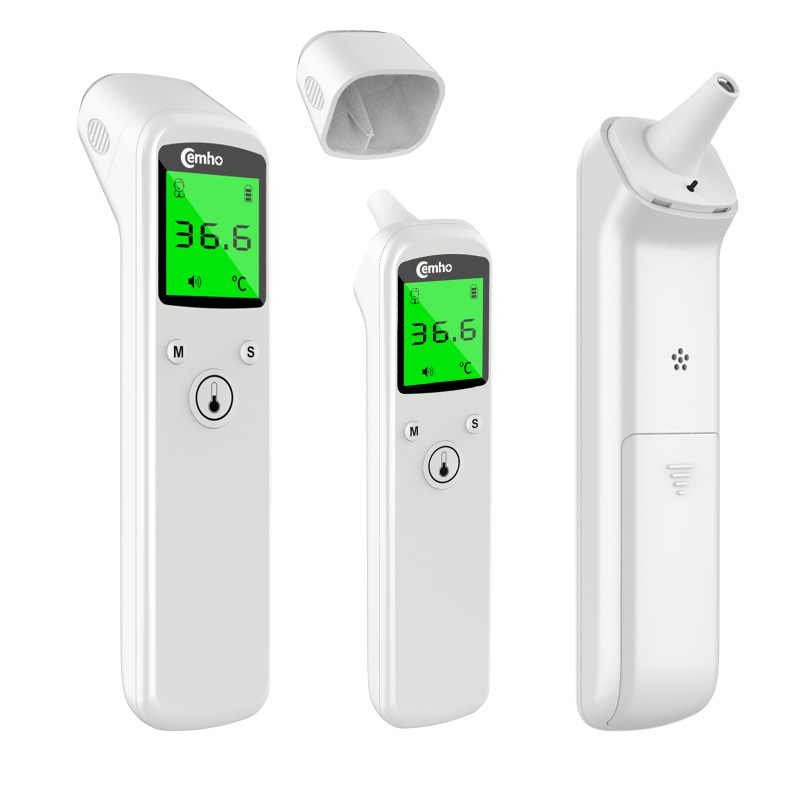 Termómetro infrarrojo sin contacto para el hogar médico de modo dual, termómetro para frente y oído