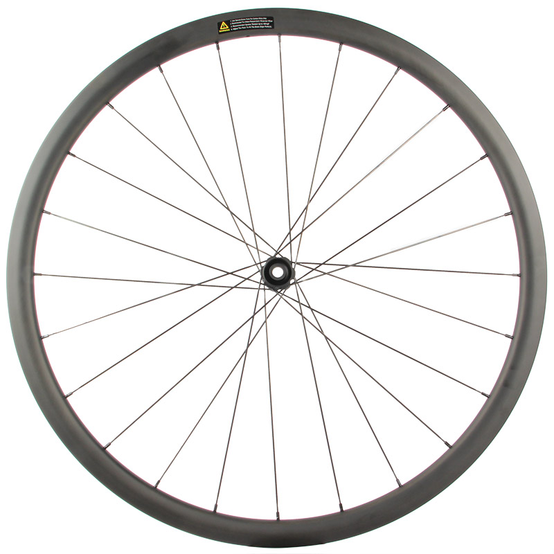 Juego de ruedas de disco de carbono 700C bicicleta de carretera 23mm de ancho freno de disco Tubular de carbono