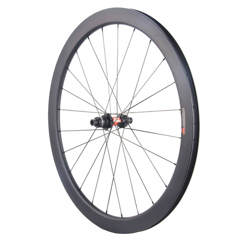Juego de ruedas de disco de carbono 700C bicicleta de carretera 27 mm de ancho freno de disco cubierta de carbono