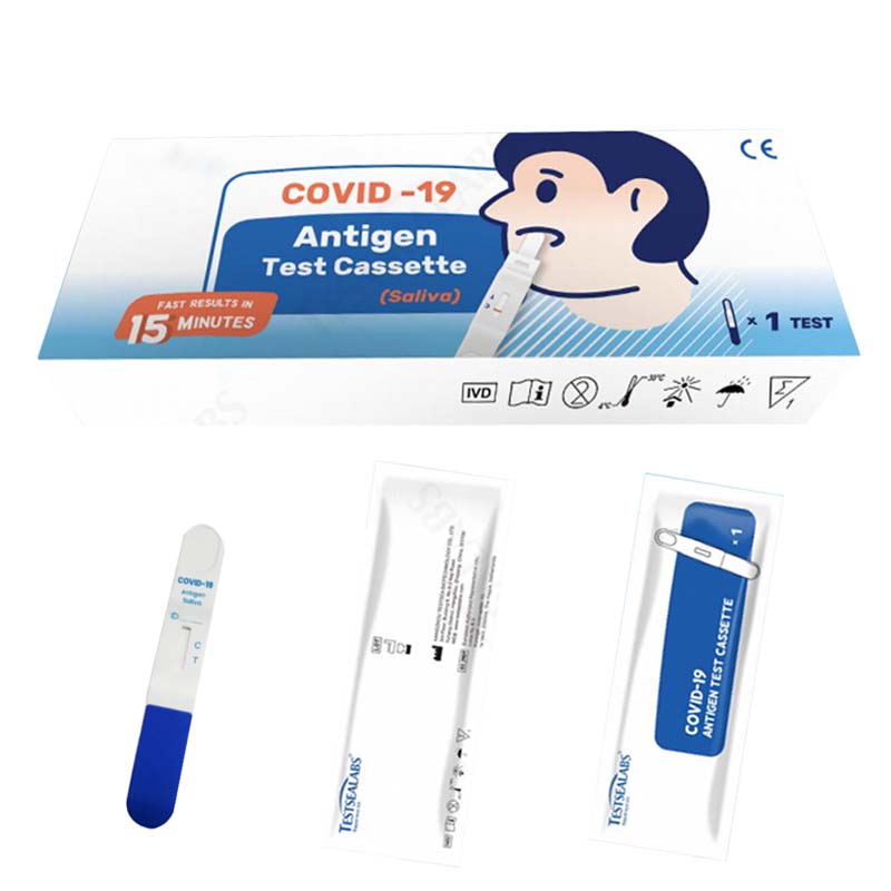 Kit de casete de prueba de antígeno de saliva COVID-19 estilo Lollipop fácil de usar