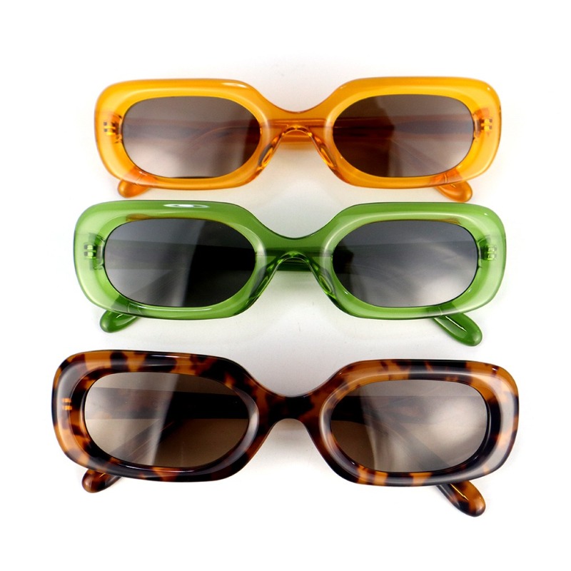 Gafas de sol cuadradas y coloridas para mujer, montura gruesa, gafas de sol de acetato de moda Retro Vintage, novedad de 2022