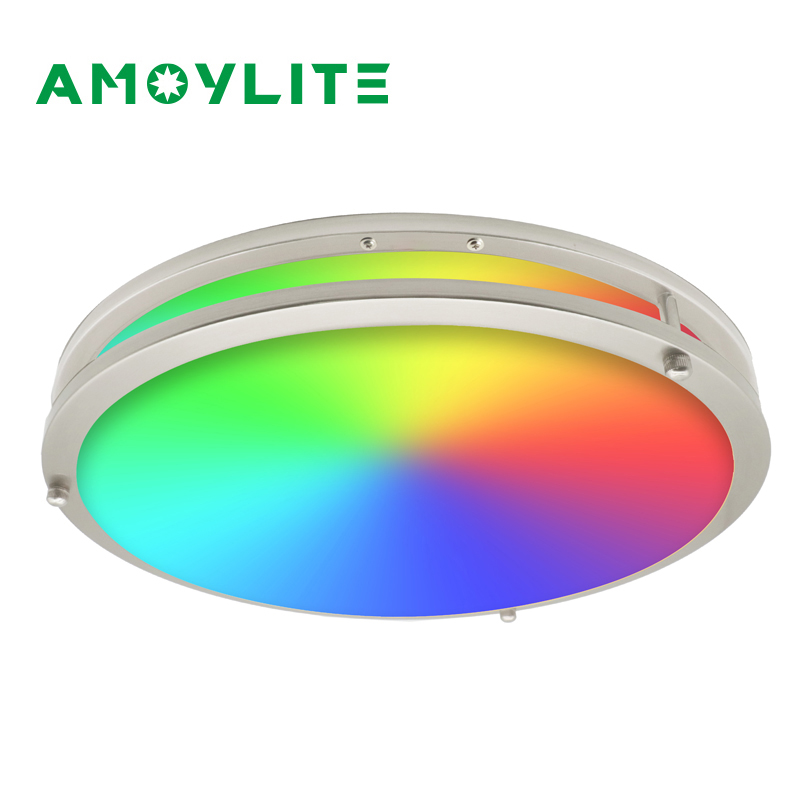Luz de techo LED de doble anillo ultrafina inteligente WIFI Tuya