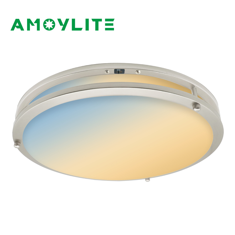 Lámpara de techo LED de doble anillo ultrafino seleccionable 3CCT