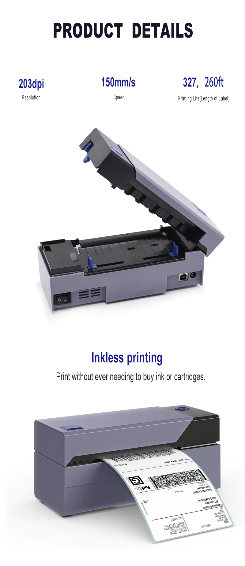 Impresora de etiquetas de 108 mm lazada.