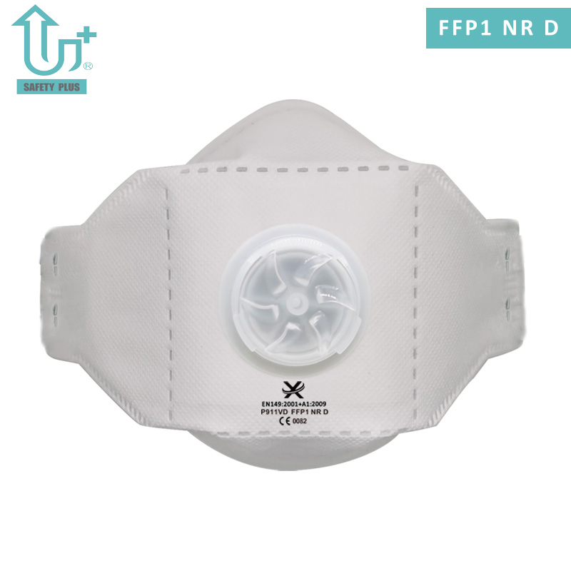Respirador estático bicolor de algodón estático FFP1 Nr D con clasificación de filtro facial plegable de seguridad